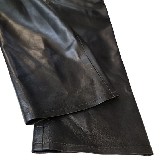 AGOLDE Revolve NWT Recycled Leather Criss Cross Straight Pants size 32 - Picture 5 of 11